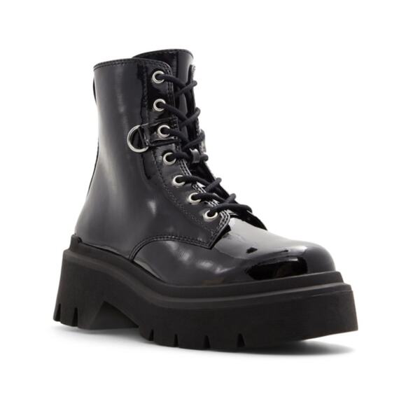 Call It Spring Shoes - CALL IT SPRING Womens 9 Sidney Platform Lace-up Boot in Black NEW